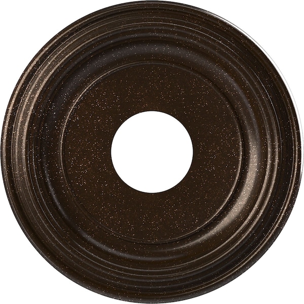 Ekena Millwork Traditional PVC Medallion (Canopies up to 7 1/2"), 13"OD x 3 1/2"ID x 1 1/4"P, Metallic Mystic Brown CMP13TRAMB - main